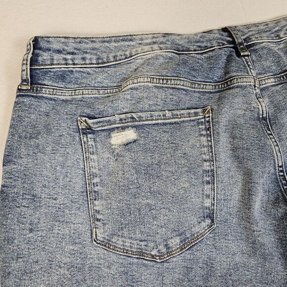 A.N.A Curvy High Rise Distressed Straight Jeans Plus Size 28W Stretch Denim Blue - Picture 7 of 13